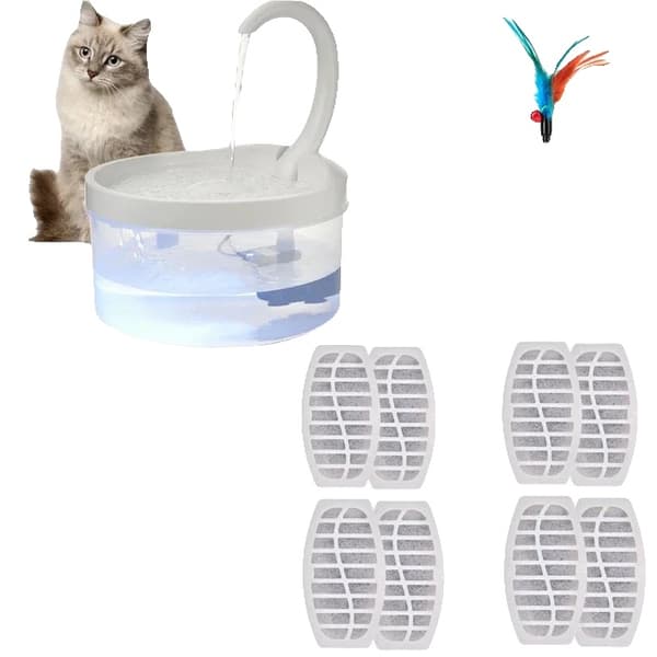 Pet Drikkefontæne, Automatisk Slukning, LED Lys,Vandfontæne-8, 2L