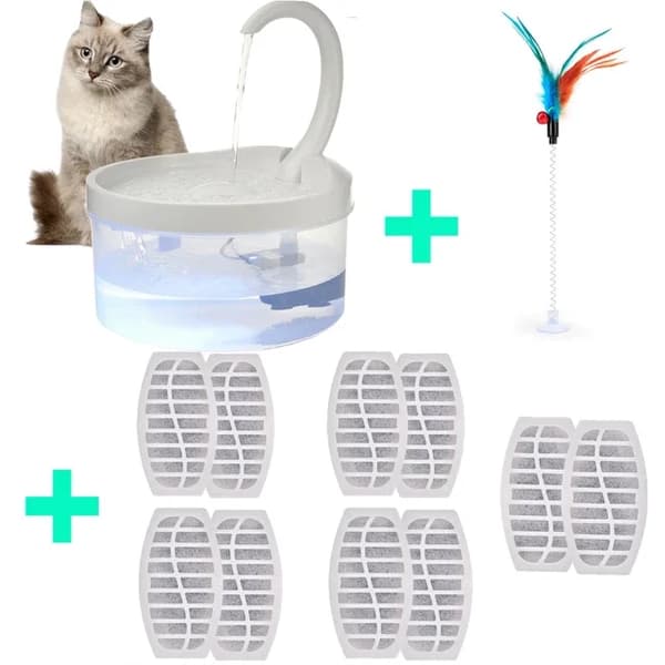 Pet Drikkefontæne, Automatisk Slukning, LED Lys,Vandfontæne-10, 2L