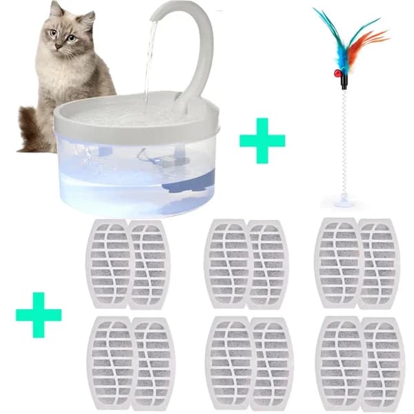 Pet Drikkefontæne, Automatisk Slukning, LED Lys,Vandfontæne-12, 2L