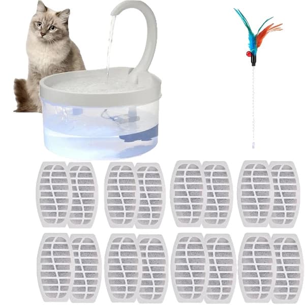 Pet Drikkefontæne, Automatisk Slukning, LED Lys,Vandfontæne-16, 2L