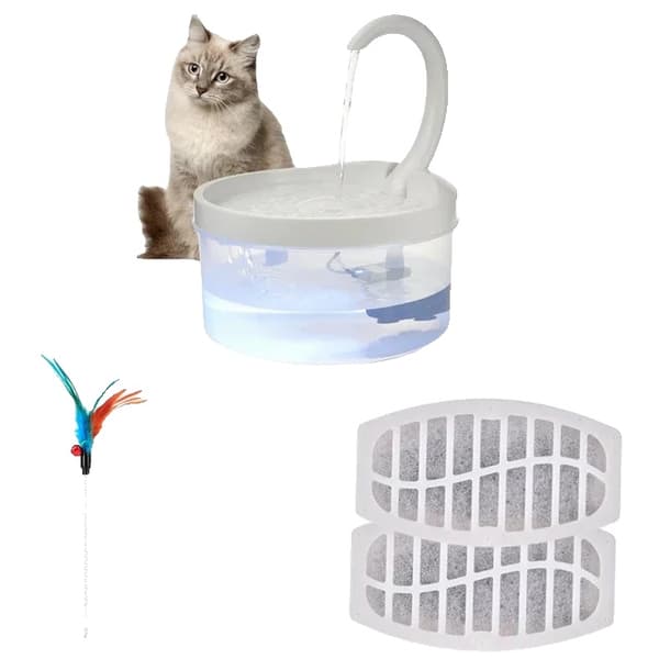 Pet Drikkefontæne, Automatisk Slukning, LED Lys,2L, Vandfontæne-2