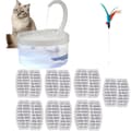 Miniatyrbild 1 av 2: Pet Drinking Fountain, Automatisk avstängning, LED-lampa,2L, Vattenfontän-14
