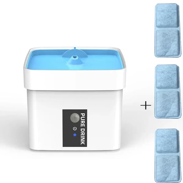 Pet Vanddispenser, Smarte Funktioner, Justerbar Udgivelse,Med Sensor Ingen UVC, Blå Og Chip