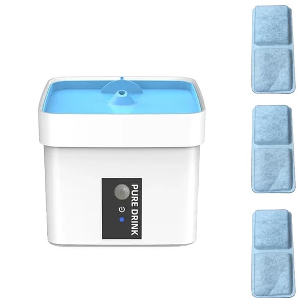 Pet Vanddispenser, Smarte Funktioner, Justerbar Udgivelse,Med Sensor Ingen UVC, Blå Og Chip