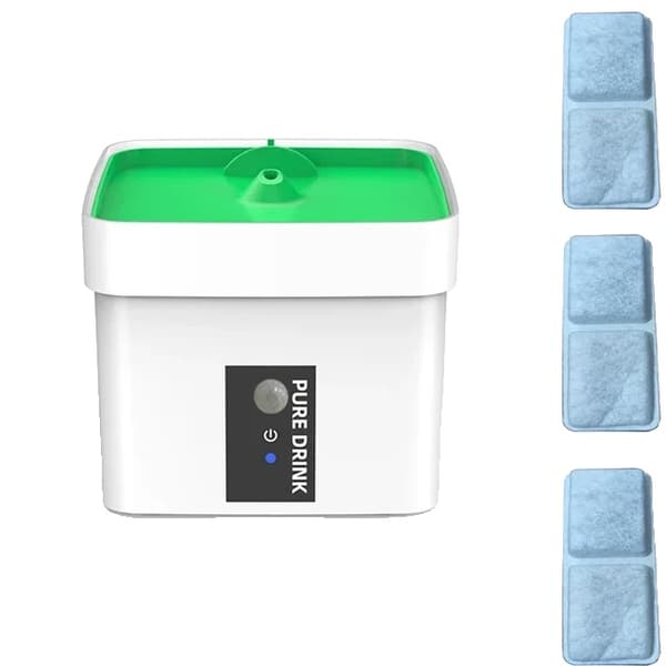 Pet Vanddispenser, Smarte Funktioner, Justerbar Udgivelse,Med Sensor Ingen UVC, Grøn Og Chip