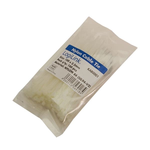 LogiLink Kabelbindere 100x2,5mm 10kg 100stk