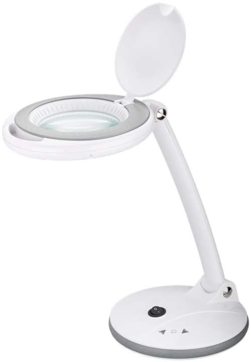 Goobay LED-forstørrelseslampe med stativ, 6 W, hvit 80-450 lm, dimbar, 100 mm glasslinse, 1,75x forstørrelse, 3 dioptrier Hvit