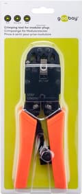 Miniatyrbillede 3 af 4: Goobay Crimptång för modularkontakter, kompakt version för crimpning av 4-, 6-, 8- och 10-poliga Western-kontakter av typ RJ10, RJ11, RJ12, RJ45 och R