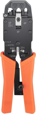 Miniatyrbillede 4 af 4: Goobay Crimptång för modularkontakter, kompakt version för crimpning av 4-, 6-, 8- och 10-poliga Western-kontakter av typ RJ10, RJ11, RJ12, RJ45 och R