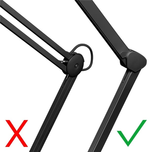 Goobay LED-förstoringslampa med klämma, 8 W, svart 650 lm, 127 mm kristallglaslins, 1,75x förstoring, 3 dioptrier