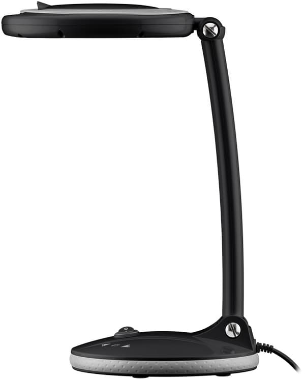 Goobay LED-förstoringslampa med stativ, 6 W, svart 80-450 lm, dimbar, 100 mm glaslins, 1,75x förstoring, 3 dioptrier