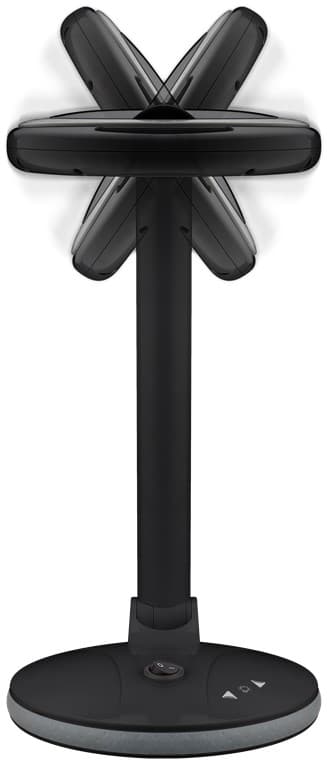 Goobay LED-förstoringslampa med stativ, 6 W, svart 80-450 lm, dimbar, 100 mm glaslins, 1,75x förstoring, 3 dioptrier