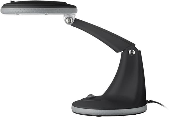 Goobay LED-förstoringslampa med stativ, 6 W, svart 450 lm, 100 mm glaslins, 1,75x förstoring, 3 dioptrier
