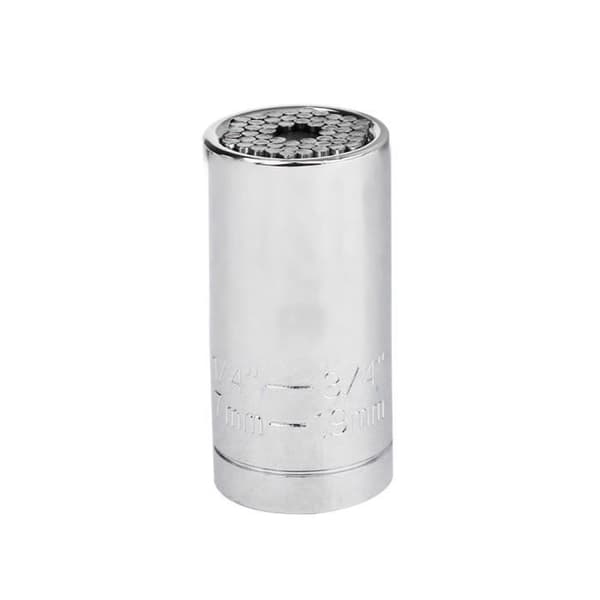 Magic Connecting Universal Hylsnyckel Socket Grip Borrverktygsadapter Silver
