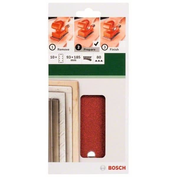 BOSCH slipskivor för Black & Decker orbital slipmaskiner 93x185/g80/8 hål