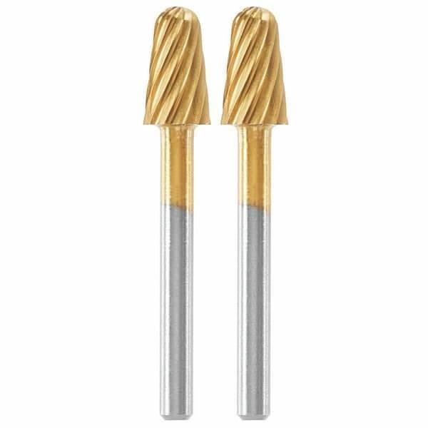 Set med 2 st Dremel Max 117 höghållfasta höghastighetstålskärare - ø 6,4 mm rund spets