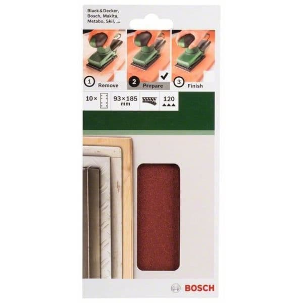 BOSCH slipskivor för orbitalslipmaskiner 93x185/g120/8hål