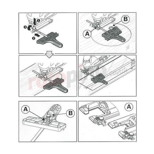BOSCH parallellstopp 2608040289 för sticksågar - Original Bosch tillbehör