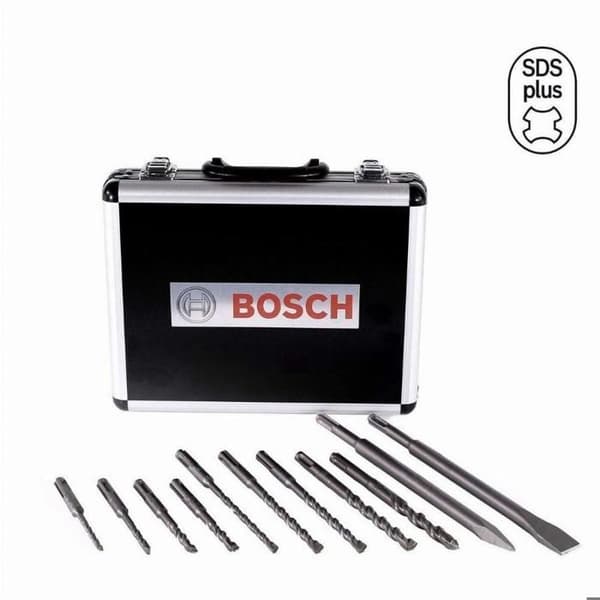 Låda med 11 delar - BOSCH - SDS Plus-3 - Höglegerat stål - Slitstyrka - För betong