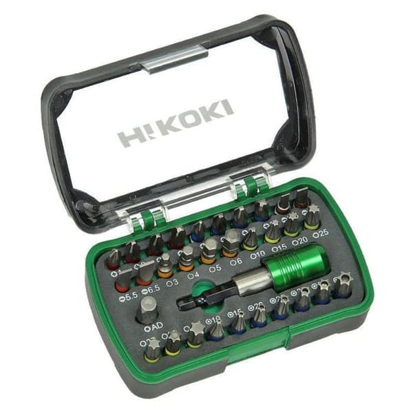 Box med 32 Hitachi 750363 skruvmejselbitar