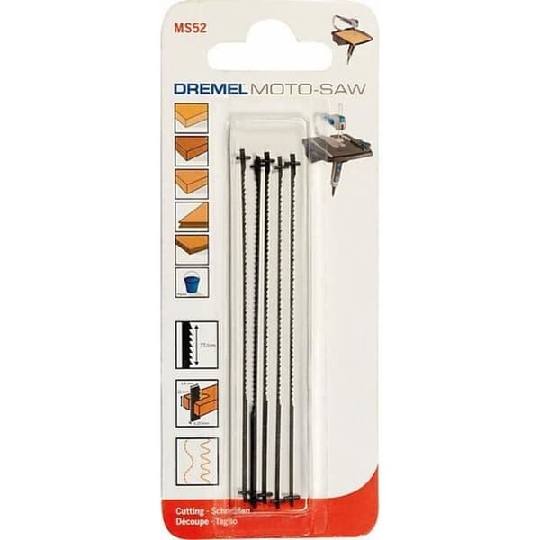 Precisionsklingor för DREMEL MS52 träsåg - Set med 5 - HSS bimetall - 7 tänder/cm