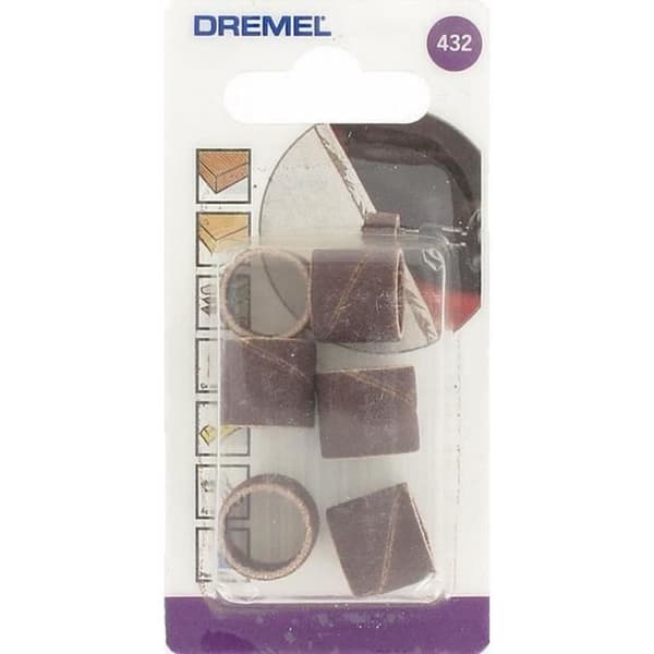 Set med 6 DREMEL slipband - 120 grit - för trä och glasfiber