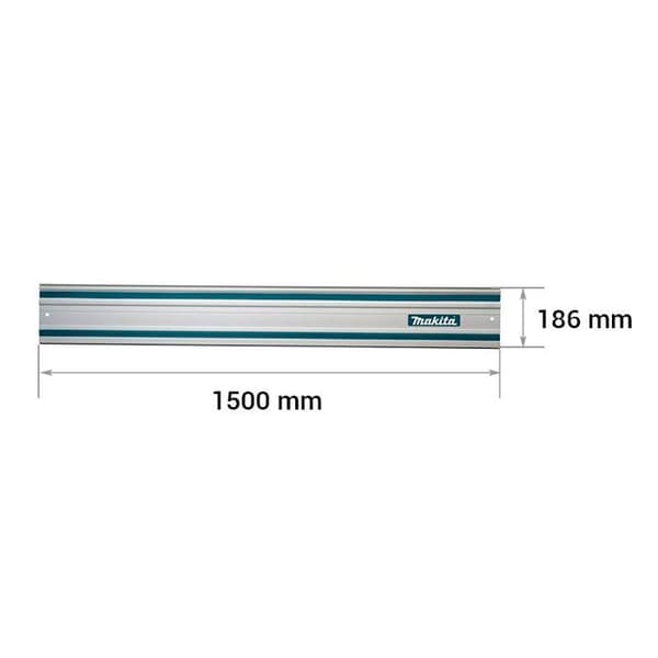 Styrskena - MAKITA - 199141-8 - 1500mm - Parallellkapning - Kompatibel med cirkelsågar