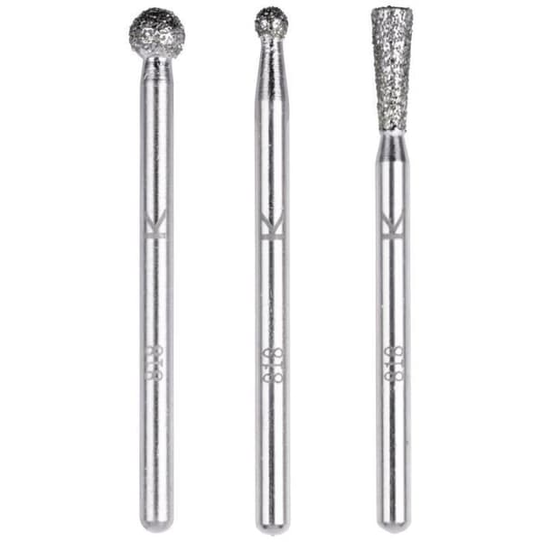 Wolfcraft 5988000 diamantslipstiftset, sfäriskt och avsmalnande, 3 delar 1 set