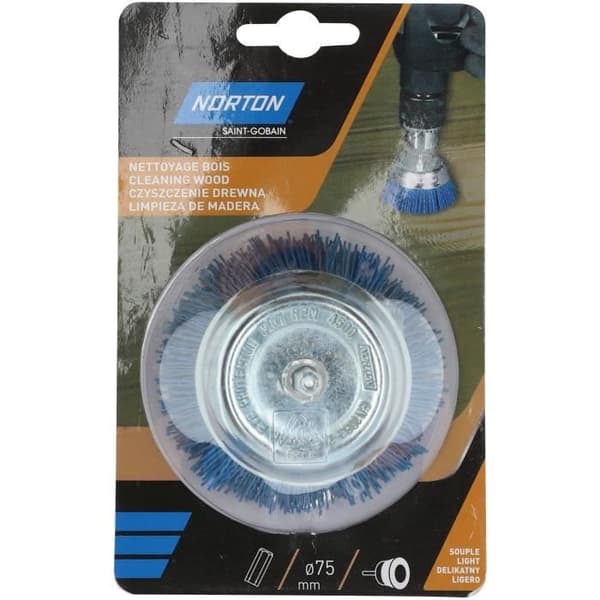 Borstborr med nylonblått snitt 75 Norton