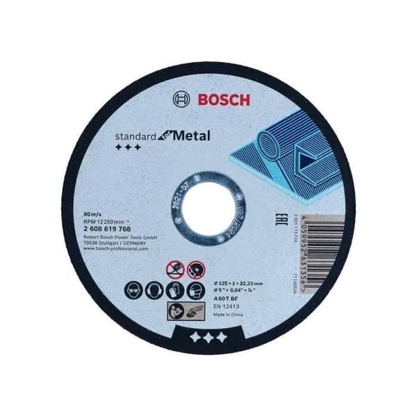 Tronseringsskivor - BOSCH - Standard metall - 100 skivor - 125 mm - Aluminiumoxid