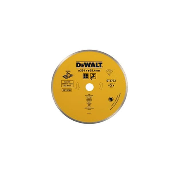 Diamantklinga - DEWALT - 250, 25,4mm - Rent skuren i hårda material