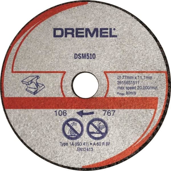 DREMEL metallskivor - Set med 3 - DSM20 - Metall- och plastskärning - 77 mm