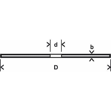 Kapskiva - BOSCH - 125 mm - Stål - Tjocklek 1,6 mm - Platt nav
