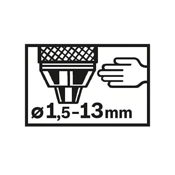 BOSCH automatisk chuck - klämkapacitet 1,5 till 13 mm - verktygshållare/1/2 20 gänga - Svart