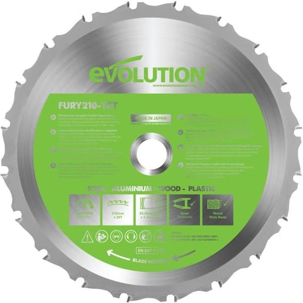 EVOLUTION 210 mm LAMFURY3 blad i flera material