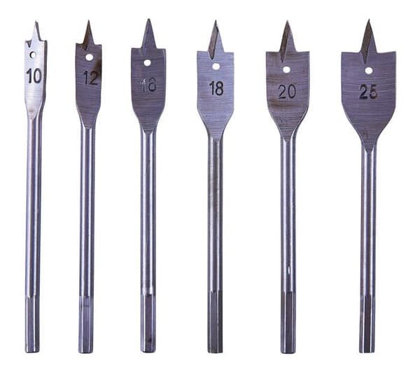 Amtech - F1400 - Suis-tech 6 stycken lagd platt träbits [Olika].