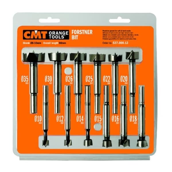 CMT: Blisterpack med 12 Forstner-bits för att forma träborrning