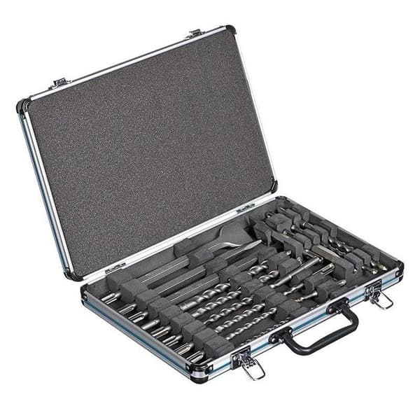 MAKITA Box med 5 st mejslar och 12 SDS plus borr