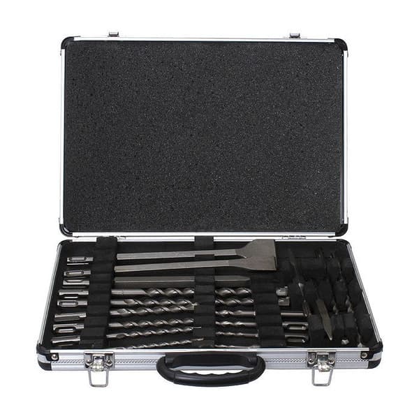 MAKITA Box med 5 st mejslar och 12 SDS plus borr