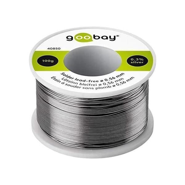 Lödtenn utan bly - Ekologisk - Ø 0,56 mm - 100 g - Silverhalt 0,3% - Paket om 100 g