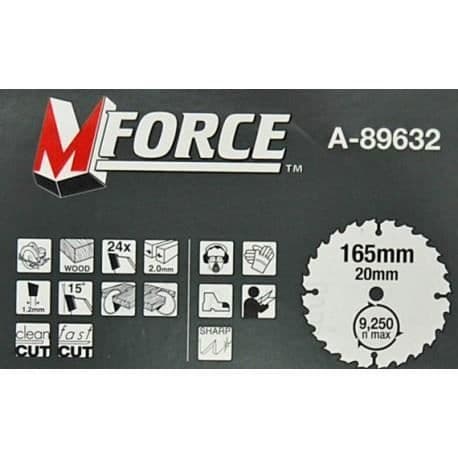Makita A-89632 MFORCE träkarbid blad bladdiameter 165 mm 24 tänder