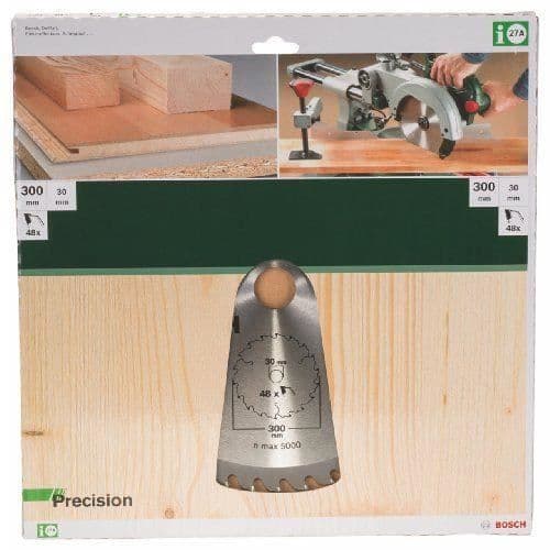 Bosch 2609256883 Precision Cirkelsågklinga 48 tänder hårdmetall Clean cut Diameter 300 mm borrning / borrning med reduktionsring