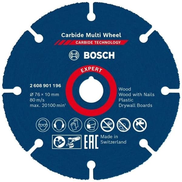 Kapskiva - BOSCH EXPERT - 2608901196 - 76mm - Hårdmetallteknik - Multimaterial