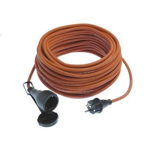 Elektrisk förlängningssladd - as-Schwabe - 60265 - Röd gummikabel 50m - Utomhus - IP44