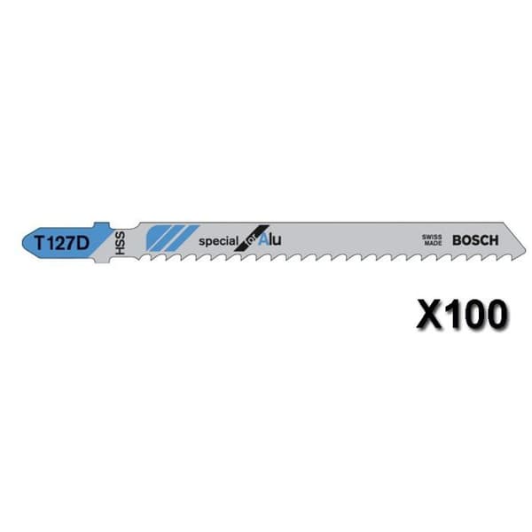Parti om 100 BOSCH Special för Alu T127D sticksågsblad L 100 mm