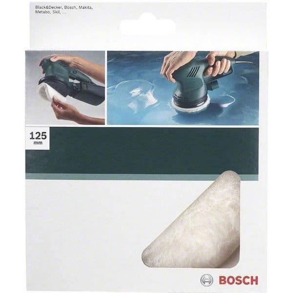 Sliptillbehör - BOSCH - Fårskinn - 130 mm - Självgripande - Blank finish