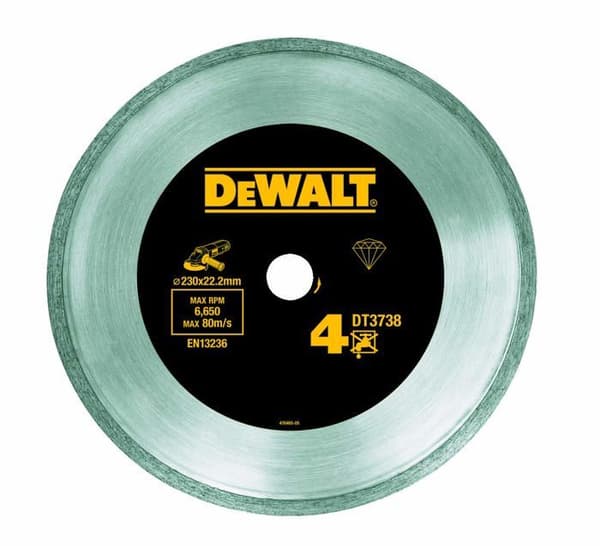 Tillbehör till verktygsmaskiner - Dewalt förbrukningsmaterial för verktygsmaskiner - DT3738-XJ - HP4 diamantskivor, Silver, 230 mm