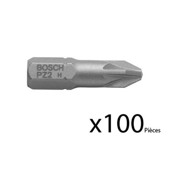 BOSCH 1/4 'PZ 2 insexbitar hane - 100 st.