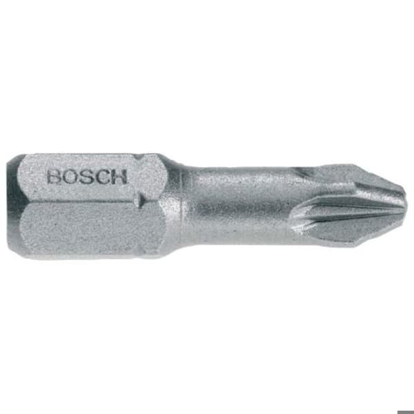 Set med 10 extra hårda skruvmejselbitar PZ3 - BOSCH - 25 mm - Grip - TIN