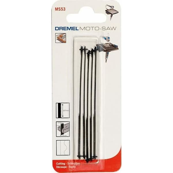 Set med 5 metallsågblad DREMEL MS53 - HSS bimetall - Perfekt snitt - 10 tänder/cm